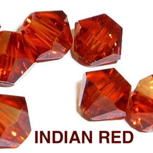 As Low as $2 4mm Indian Red Swarovski Crystal Bicone (5301) Beads 20pcs - Picture 2 of 4